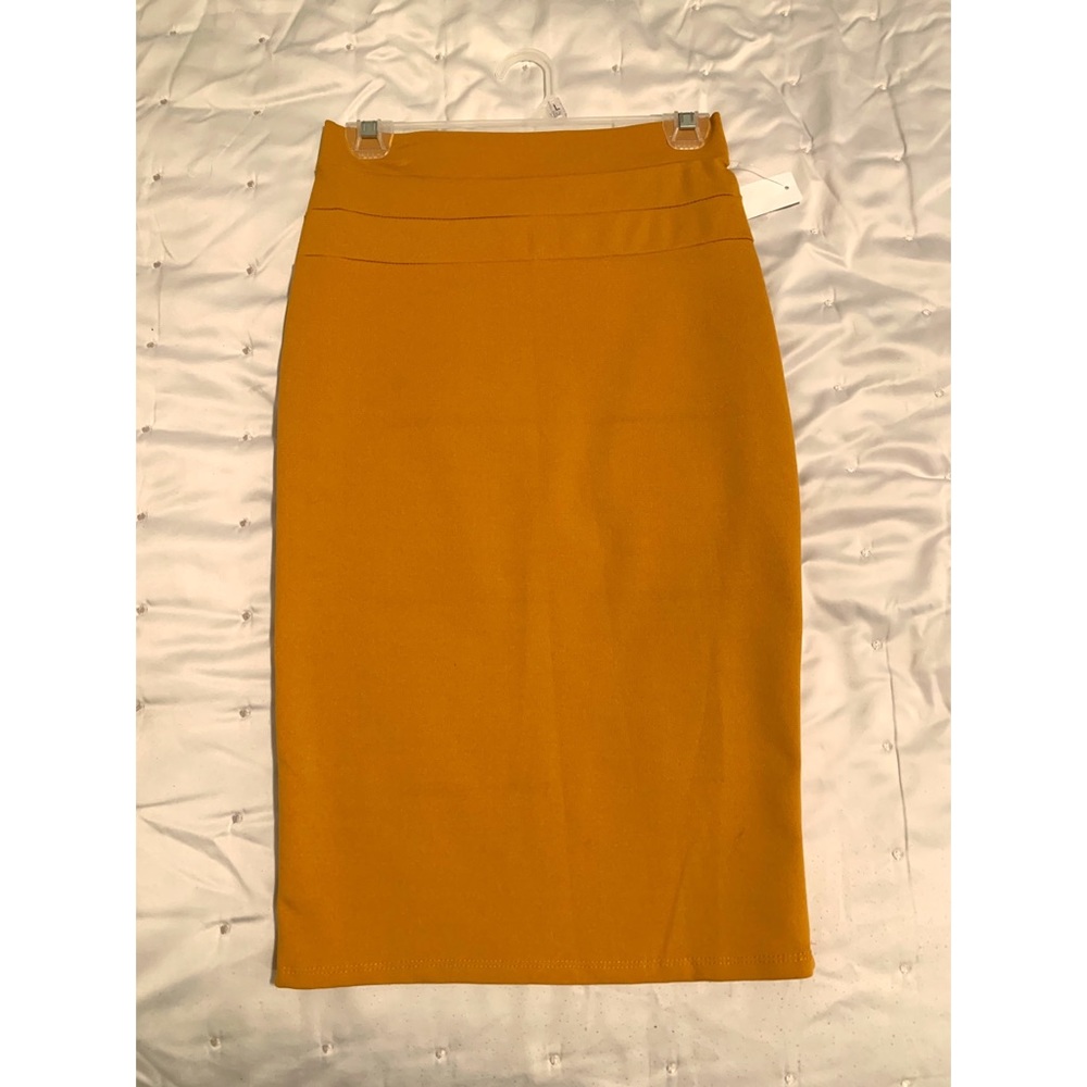 Mustard Yellow Pencil Skirt